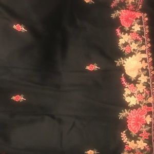 Handmade Wool Black Shawl